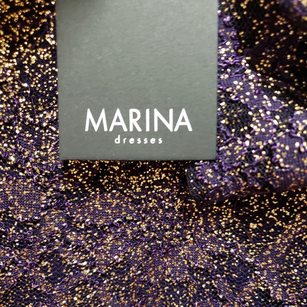 Marina dresses Plum/Gold